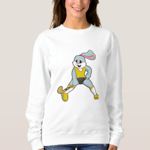 Camiseta Coelho no Hockey com Taco de Hóquei