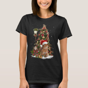 Camiseta Coelho Papai noel Árvore Luzes anãs Lop Dwarf Lop 