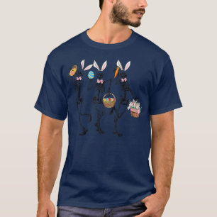 Camiseta Coelho páscoa Coelho Coelho Esqueleto Ovos Meninos