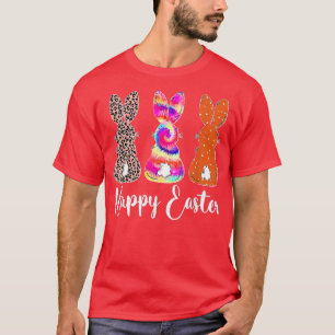 Camiseta Coelho Páscoa Leopard Tie Dye Domingo Raparigas W