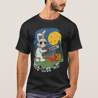 Camiseta Coelho Páscoa Mau Design Vintage Engraçado Horrors