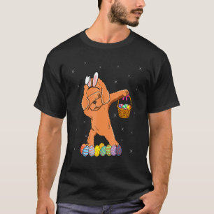 Camiseta Coelho Poodle Dabbing Cão Dia Feliz de Páscoa Caç