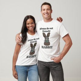 Camiseta Coelho Por Favor Não Incomodar Coelho Engraçado