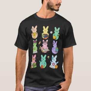 Camiseta Coelho Professor Páscoa Ovos Feliz Páscoa Retro Pr