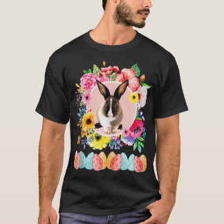 Camiseta Coelho Realista da Caça Realista do Ovo de Flor da
