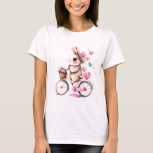 Camiseta Coelho Romântico e Cheio de Bicicleta