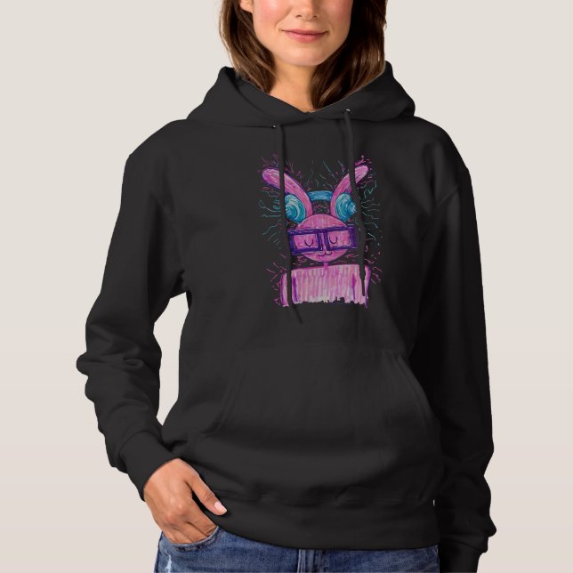 Camiseta Coelho Rosa Perdido na Música (Frente)
