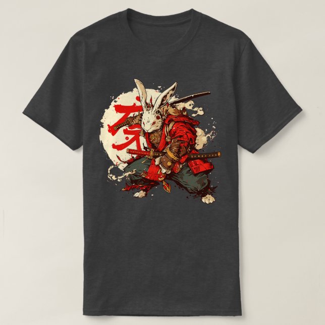 Camiseta coelho samurai (Frente do Design)