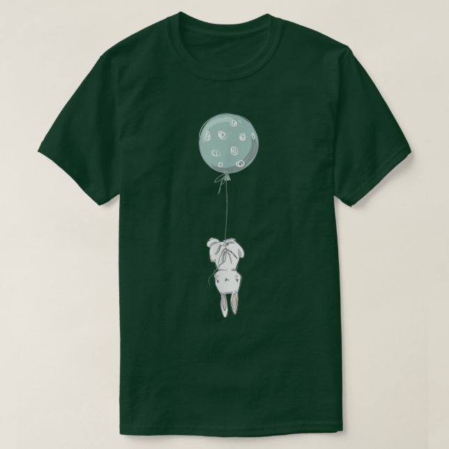 Camiseta Coelho Sassado Bonito e Balão - Aniversário e Gif (Frente do Design)