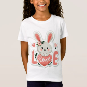 Camiseta Coelho Segurando Coração