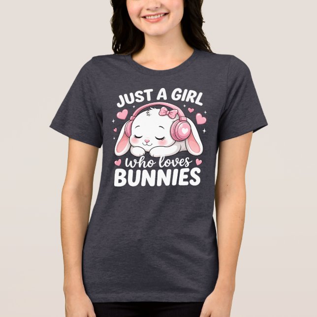 Camiseta Coelho Sonolento Rosa Kawaii (Frente)