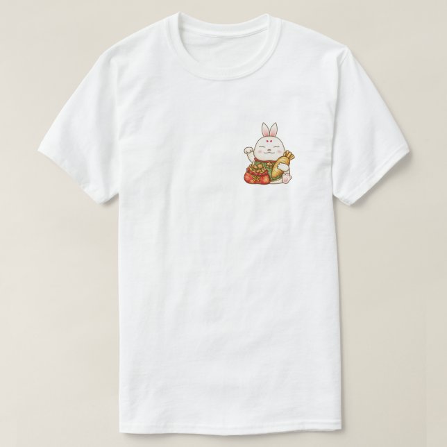 Camiseta Coelho Sortudo de Ano Novo Chinês (Frente do Design)