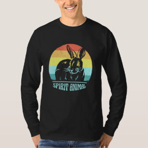 Camiseta Coelho - Spirit Animal Vintage Retro Sunset Rabbit