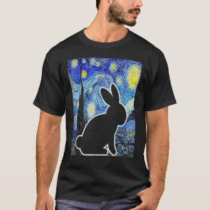 Camiseta Coelho Starry Night Bunny Lover Van Gogh