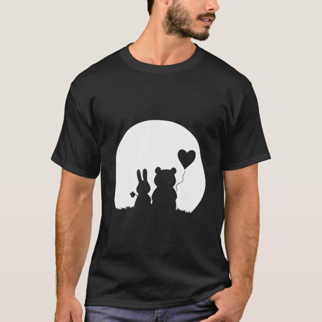 Camiseta Coelho Urso Amor Do Dia Do Coelho (Frente)