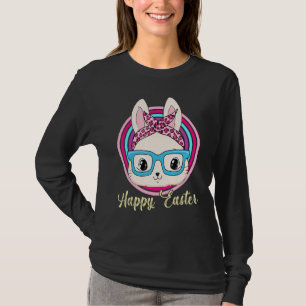 Camiseta Coelho Vestindo Óculos Felz pascoa Dia do