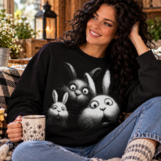 Camiseta Coelhos Assustados Engraçados Humor de Coelho de O