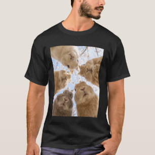 Camiseta Coelhos Curiosos Vista Circular Arte de Animal Fof