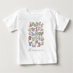 Camiseta Coelhos do Alfabeto, Borboletas, Fadas & Flores