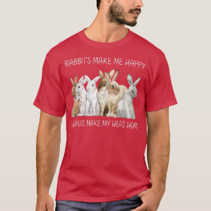 Camiseta Coelhos me fazem ser humanos felizes fazem minha c
