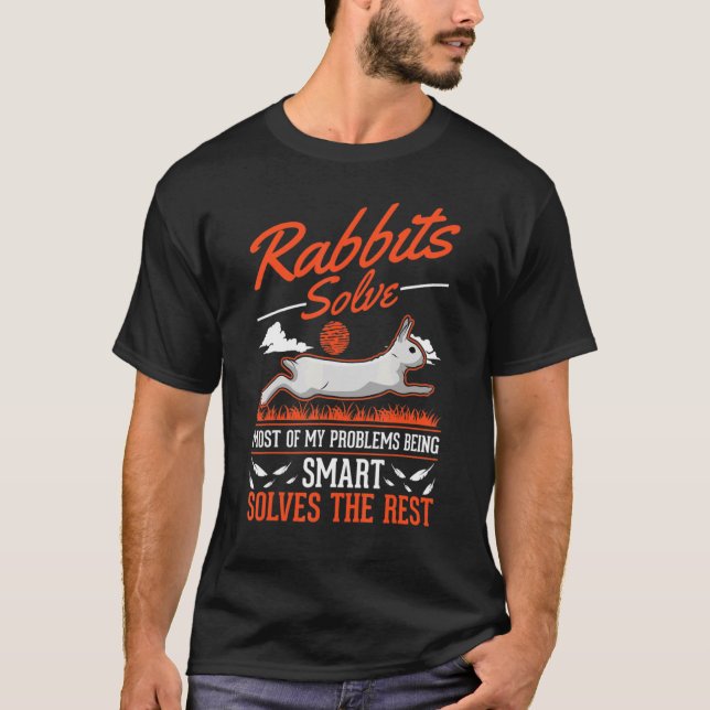 Camiseta Coelhos resolvem a maioria dos meus problemas, coe (Frente)