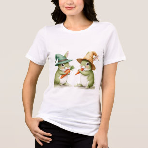 Camiseta coelhos verdes