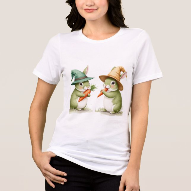 Camiseta coelhos verdes (Frente)