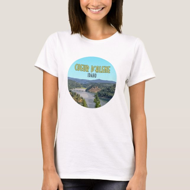 Camiseta Coeur d’Alene Idaho Souvenir (Frente)