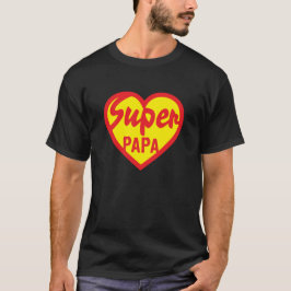 Camiseta coeur_heart_super_papa