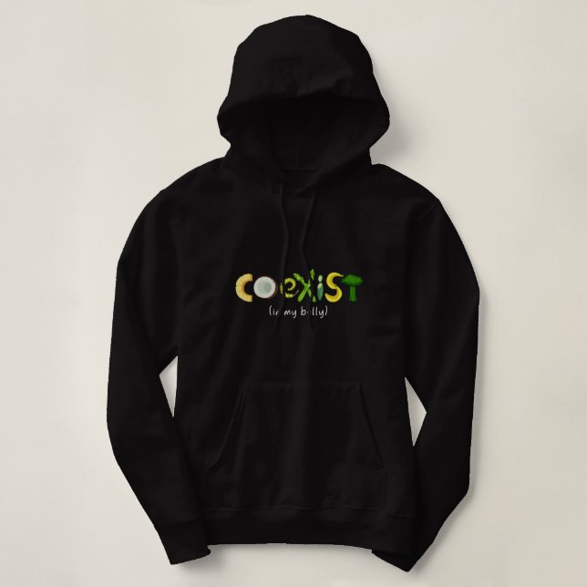 Camiseta Coexiste Vegetal Broccoli Parody Funny Vegan Appa (Frente do Design)