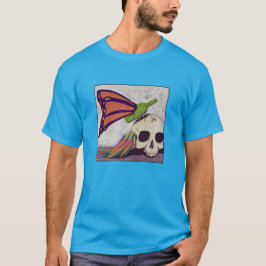Camiseta Coexistir Caveira pássaro e Mosca-varejeira