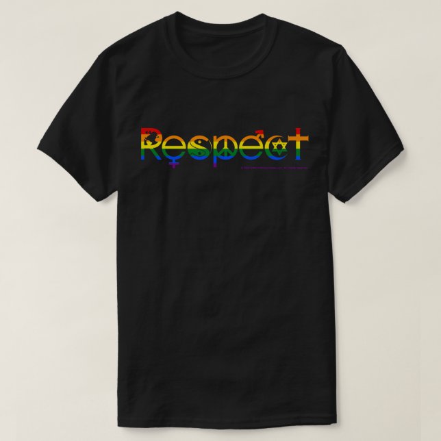 Camiseta Coexistir com Respeito Orgulho Gay (Frente do Design)
