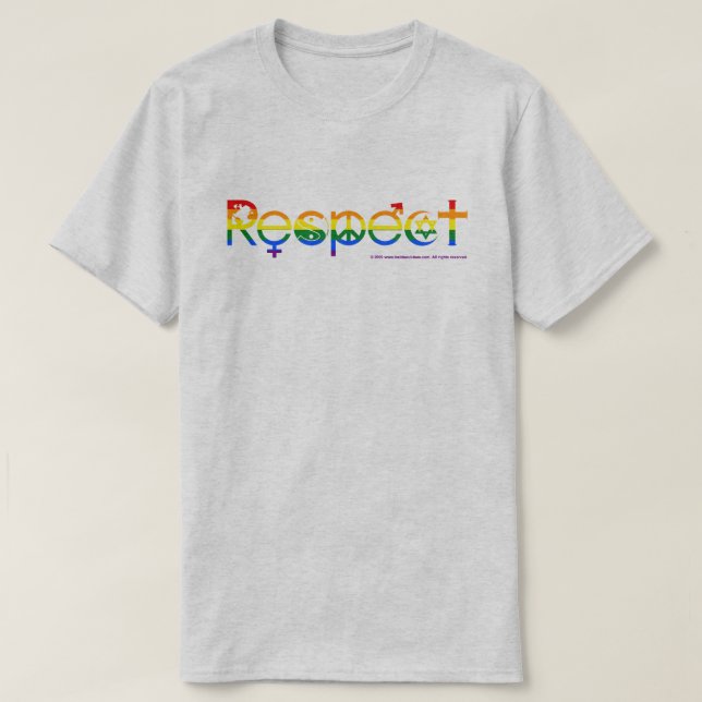 Camiseta Coexistir com Respeito Orgulho Gay (Frente do Design)