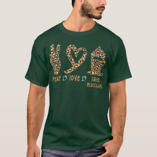 Camiseta Coff de Impressão Leopardo-Cuta de Macchiato Latin