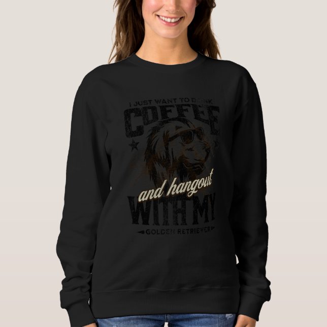 Camiseta Coffee and Golden Retrieve funny Cute Dog Owner Mo (Frente)