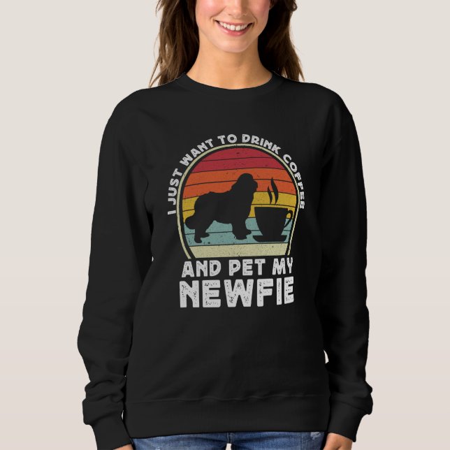 Camiseta Coffee And Newfie For Men Women Newfoundland Dog D (Frente)