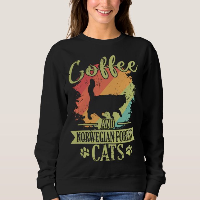 Camiseta Coffee and Norwegian Forest Cat (Frente)