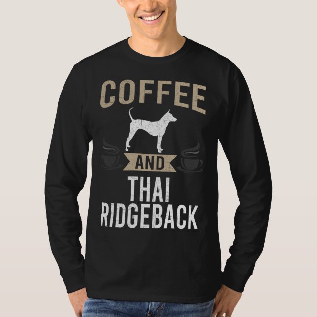 Camiseta Coffee and Thai Ridgeback Dog (Frente)
