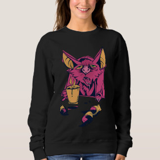 Camiseta Coffee Bat Drinking Funny Bat Animal Drink Coffee 