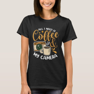 Camiseta Coffee & Camera Fotografia Aroma Coffee