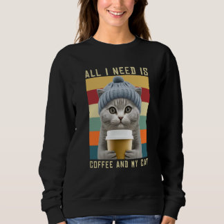Camiseta Coffee Cats All I Need Is Coffee And My Cat Outfit