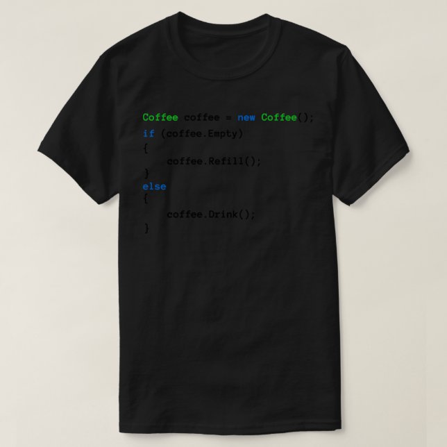 Camiseta Coffee Code (Frente do Design)