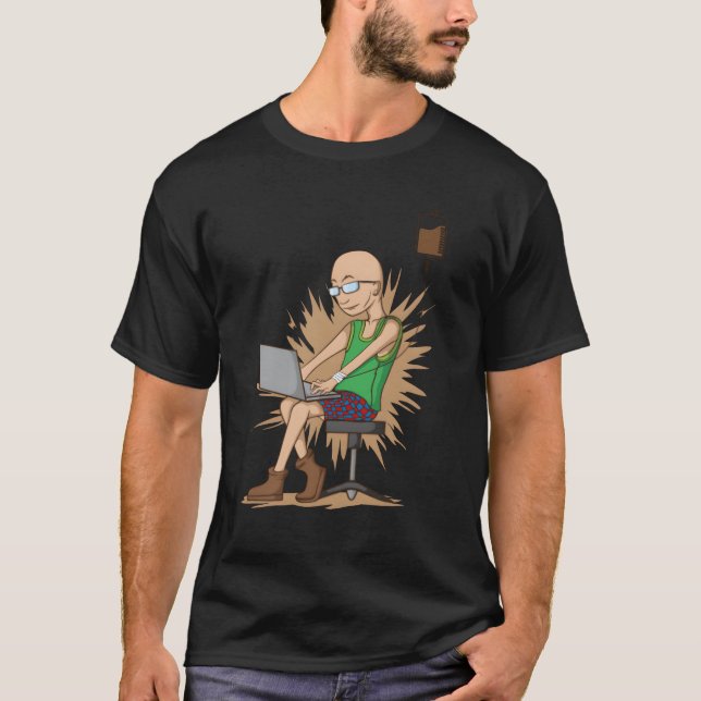 Camiseta Coffee drinking Nerd chopping hangs on Coffee Drip (Frente)