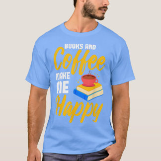 Camiseta Coffee e Book Lover Caffeine Cotes para Café A
