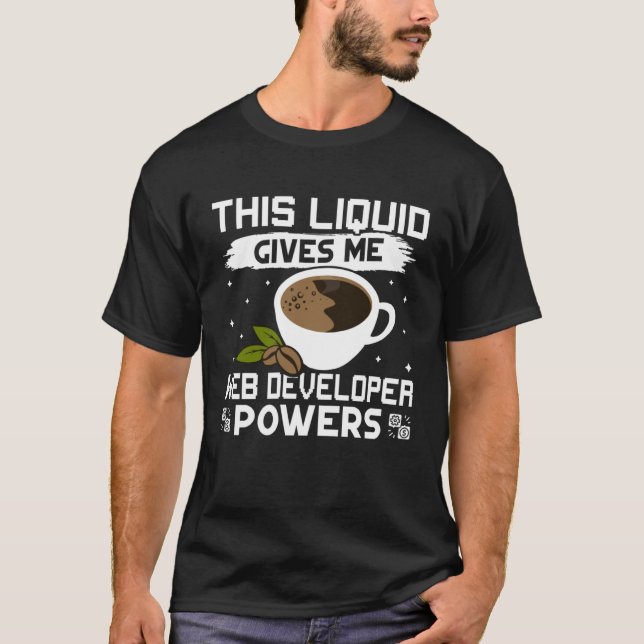 Camiseta Coffee Gives Me Web Developer Powers (Frente)