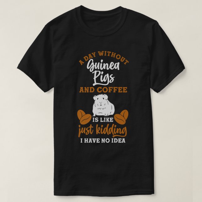 Camiseta Coffee Guinea Pig Premium446  (Frente do Design)