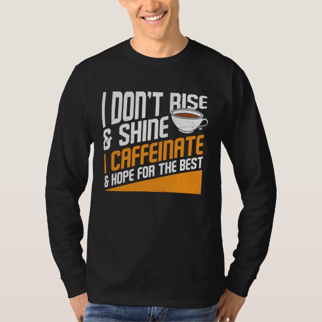 Camiseta Coffee Hope for The Best  Graphic Cool Saying Plus (Frente)