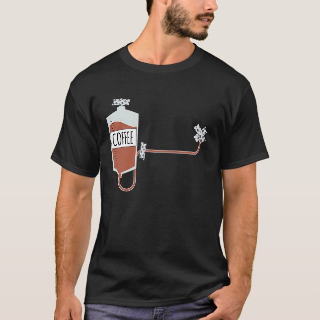 Camiseta Coffee Infusion Directly Into Your Heart  Coffee (Frente)