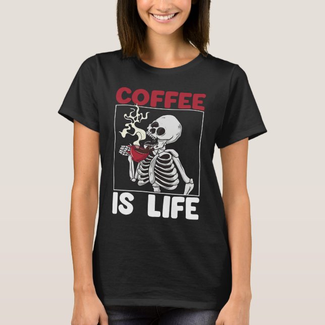 Camiseta Coffee Is Love Scary Pirates Skull Women  Pirates  (Frente)