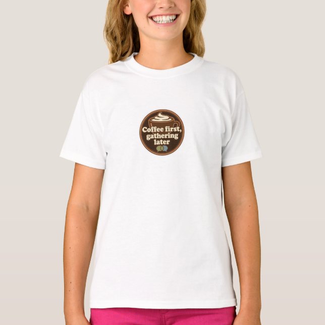 Camiseta Coffee Lover Daily Ritual Sticker (Frente)